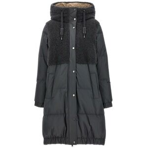 Brunello Cucinelli Black Hooded Coat